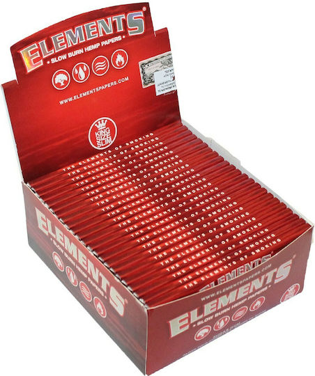 Elements Red Foițe de Țigări Rulate Slim King Size 33 foi 1buc