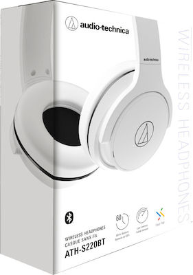 Audio Technica ATH-S220BT Wireless/Wired On Ear Headphones with 60 hours of Operation Whitά ATH-S220BTWH