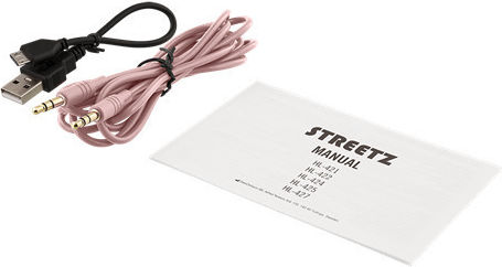 Streetz HL-BT402 Ασύρματα / Ενσύρματα On Ear Ακουστικά με 22 ώρες Λειτουργίας Ροζ