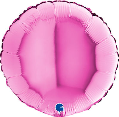 Balloon Foil Round Pink 45cm Fuchsia