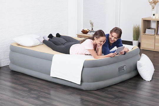 Bestway Inflatable Sleeping Mattress with Built-in Electric Pump Airbed Queen 203x152x46εκ.