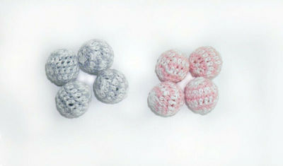 Craft Beads Pink 1pcs Knitted 20mm