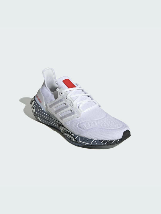 Adidas Ultraboost 22 Ανδρικά Αθλητικά Παπούτσια Running Cloud White / Vivid Red