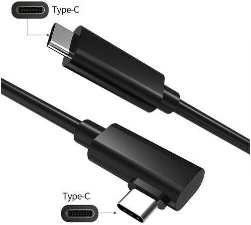 Nordic Angle (90°) USB 3.1 Cable USB-C male - USB-C Μαύρο 5m USBC-VR5MCC