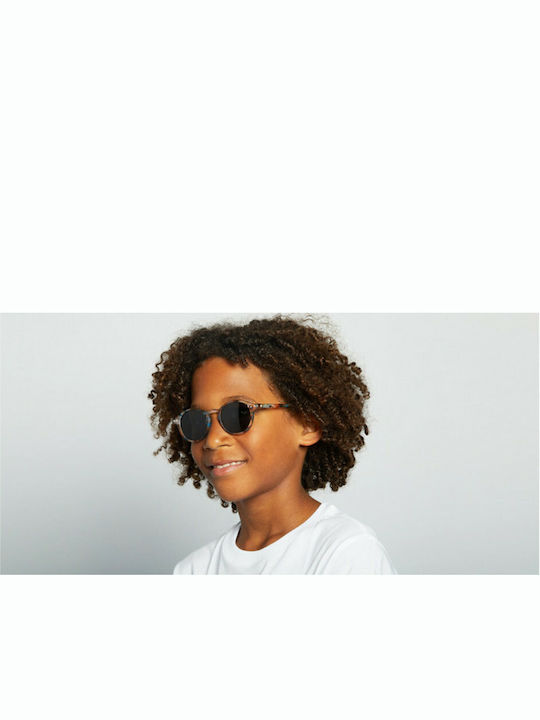Izipizi Round Kids Sunglasses Blue Tortoise for 5-10 Years