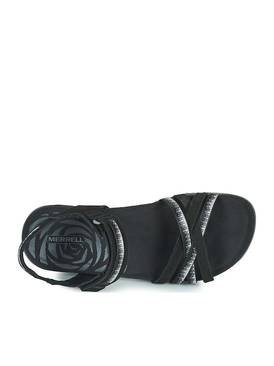 Terran 3 Cush Women's Flat Sandals Sporty in Black Color