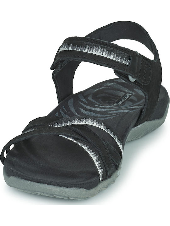 Terran 3 Cush Women's Flat Sandals Sporty in Black Color