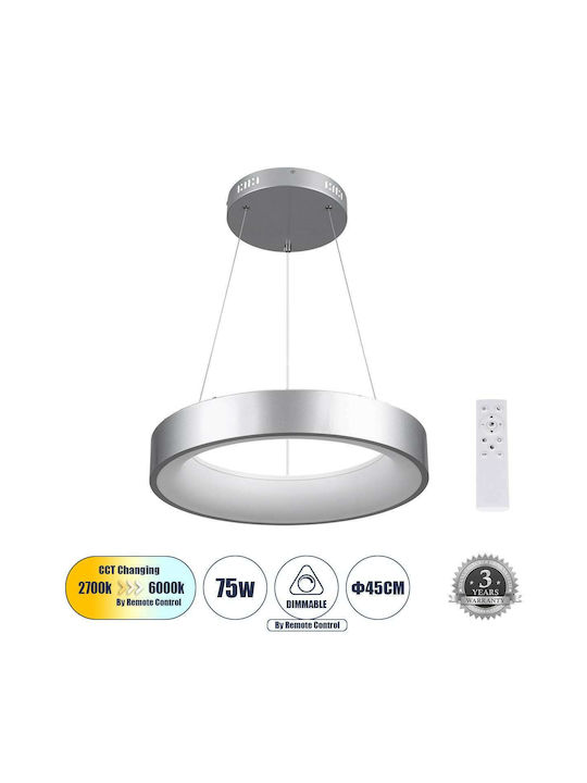 GloboStar Salem Pendant Light LED Silver