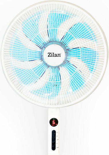 Zilan Zilan Pedestal Fan 60W Fan Diameter 40cm with Remote Control White