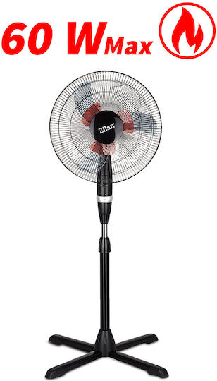 Zilan Zilan Pedestal Fan 60W Fan Diameter 40cm Black