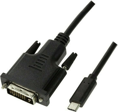 LogiLink USB 2.0 Cable USB-C male - DVI-D male Black 1.8m (UA0331)