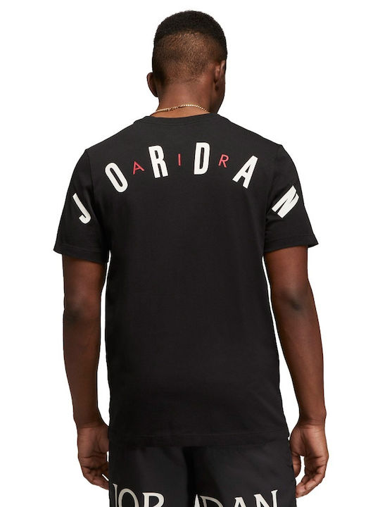 Jordan Air Stretch Ανδρικό Αθλητικό T-shirt Κοντομάνικο Μαύρο