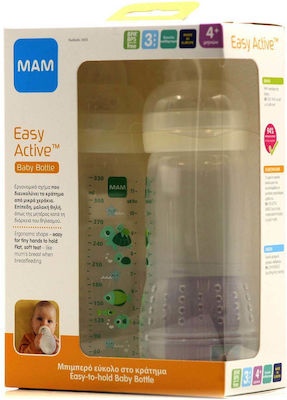 Mam Plastic Bottle Set Easy Active Combi-Pack with Silicone Nipple for 4+ months White Fairy Tale 330ml 2pcs