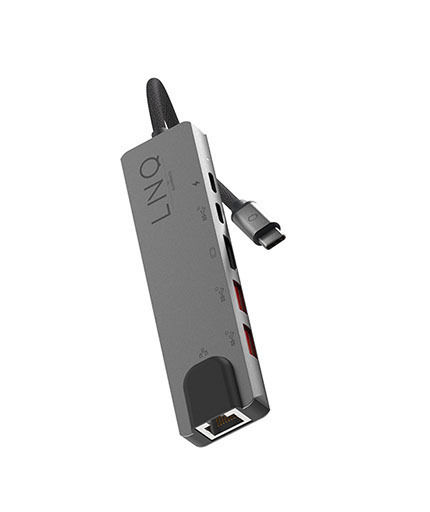 LinQ USB-C Docking Station με HDMI 4K PD Ethernet Μαύρο (LQ48015)
