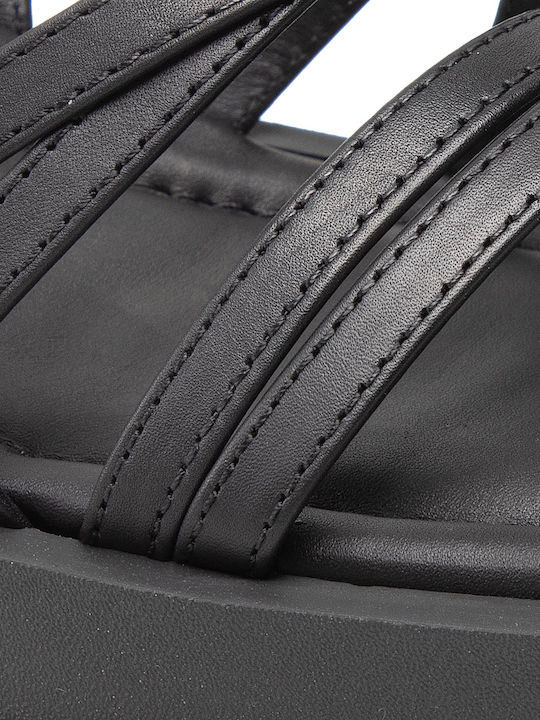 Hennie Leder Sandalen Schwarz