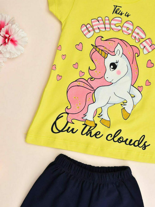 Children's set with leggings UNICORN Yellow 15615