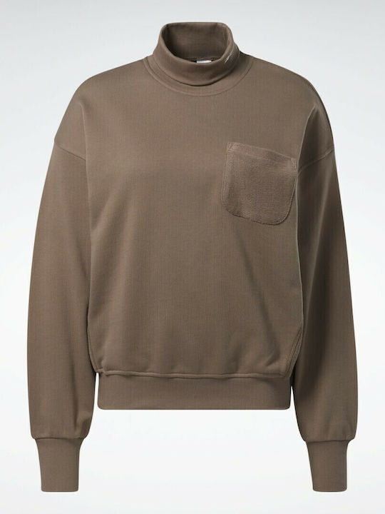 Lang Damen Sweatshirt Braun