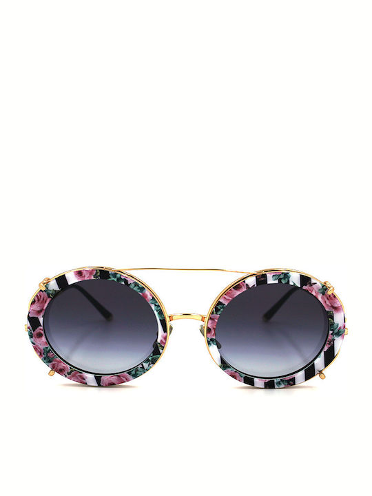 Dolce & Gabbana Women's Sunglasses with Multicolour Frame and Blue Gradient Lens DG2198 12988G
