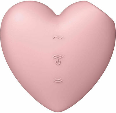 Satisfyer Cutie Heart Αναρροφητής Vagin cu Vibrații Stimulator de pulsuri de aer și vibrații Pink