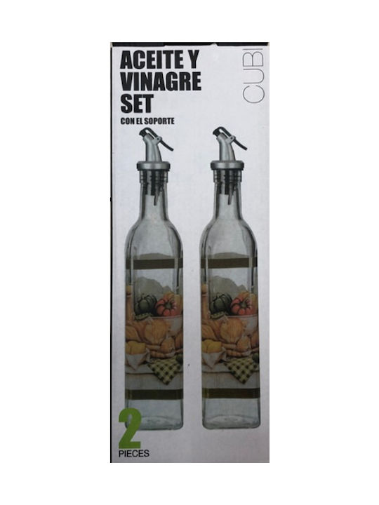 Oil & Vinegar Set Glass with Flow