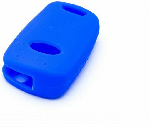 Silicone Car Key Cover Case Car Safety with 3 Buttons for Hyundai / Kia Blue