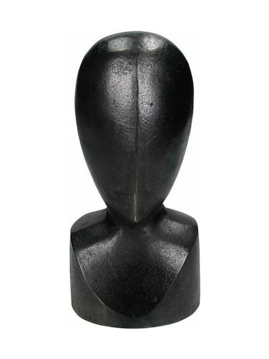 Zaros Decorative Bust Metal in Μαύρο 24152 XET-8971 10x10x22cm 1pcs