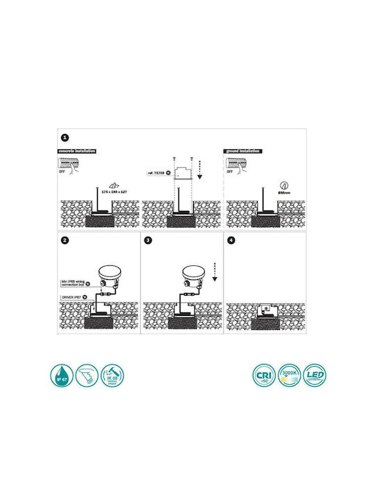Faro Barcelona Tras Wall-Mounted Outdoor Spot Light LED IP67 4W
