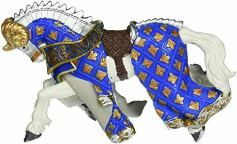 Papo Blue Weapon Master Ram Horse 14cm (Miscellaneous Designs)