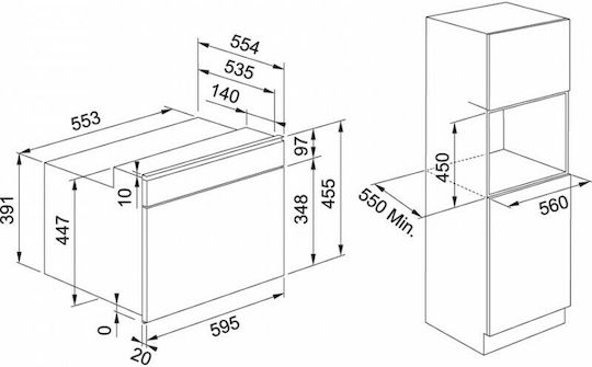 Franke Smart FSM 45 MW XS Εντοιχιζόμενος Φούρνος Μικροκυμάτων με Grill 40lt Inox