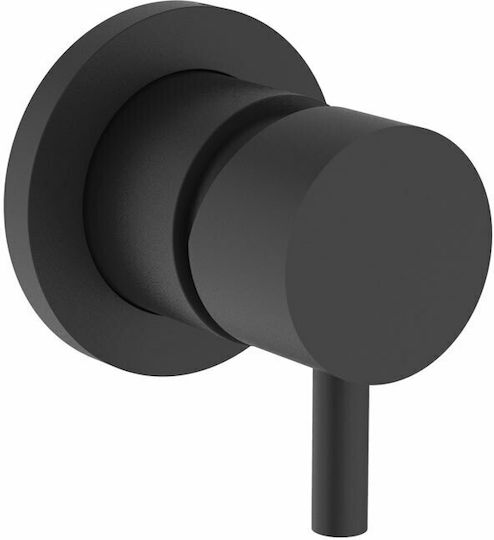 Teorema New Jabil Μίκτης Μπαταρίας Εντοιχισμού Ντουζιέρας 1 Εξόδου Black Matt