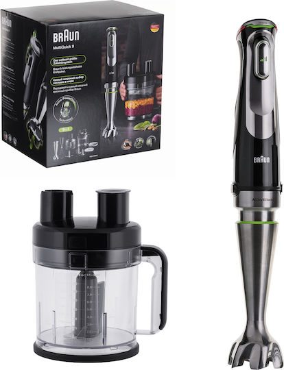 Braun Multiquick 9 Ραβδομπλέντερ με Ανοξείδωτη Ράβδο 1200W Μαύρο