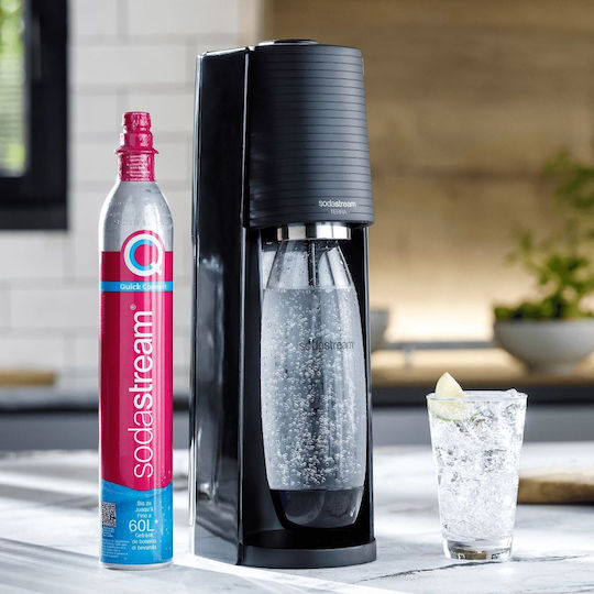 Sodastream Terra Παρασκευαστής Σόδας 4τμχ Μαύρη