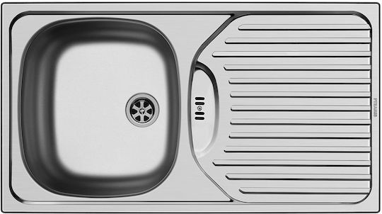 Maidtec Bradford 1B 1D Ένθετος Νεροχύτης Inox Σατινέ Μ78xΠ43.5cm Ασημί