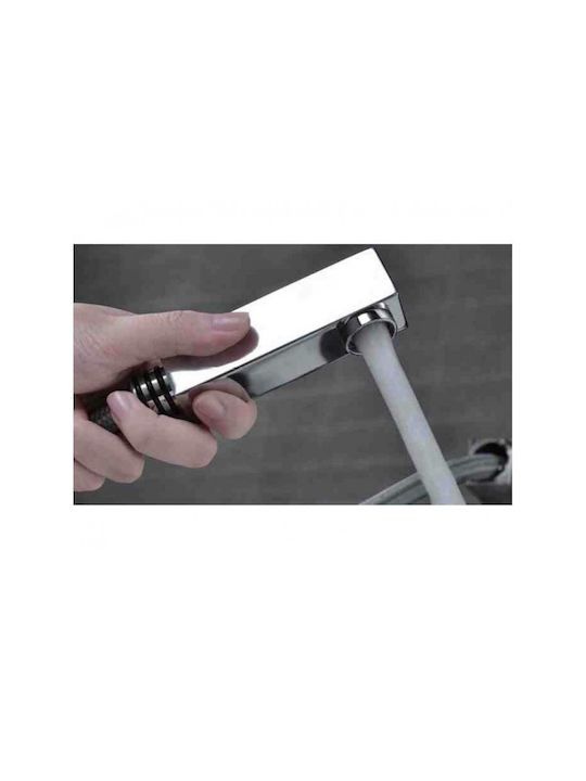 Imex Constanza Kitchen Faucet Counter with Pull-Out Spray Silver