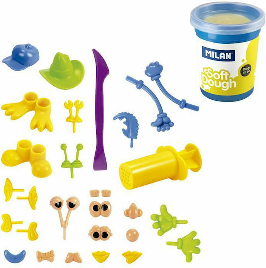 Milan Plasticină - Joc Happy Faces Pentru 3+ Ani 4 Buc