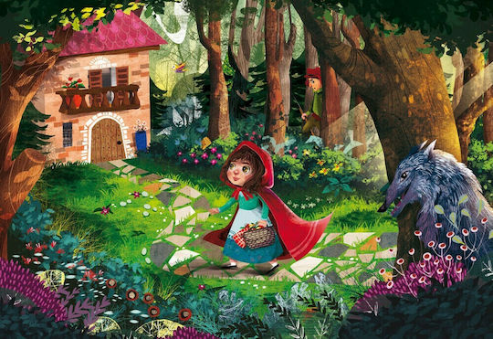 Παιδικό Puzzle Η Κοκκινοσκουφίτσα - Η Χιονάτη Και οι Επτά Νάνοι για 4+ Ετών 48pcs Ελληνοεκδοτική
