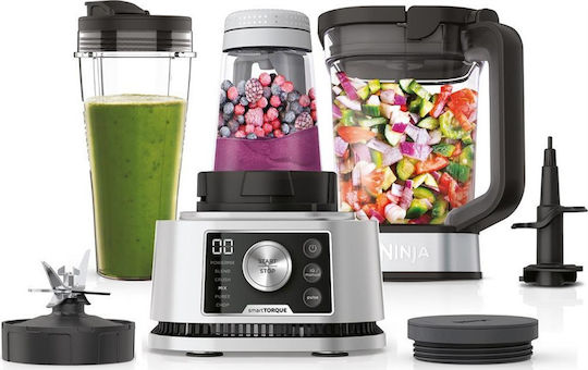Ninja Foodi Power Nutri Μπλέντερ με Πλαστική Κανάτα 2.1 lt 1200W Silver