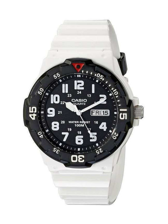 Casio Men's Watch 44.6mm Battery with White Rubber Strap