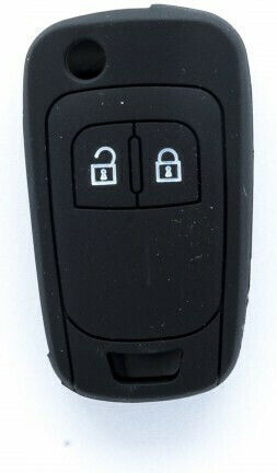 Θήκη Κλειδιού Car Safety από Silikon με 2 Κουμπιά για Chevrolet / Opel σε Schwarz Χρώμα