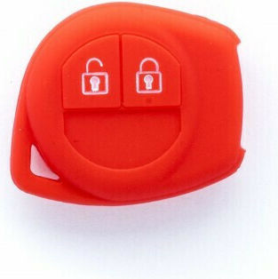 Silicone Car Key Cover Case Car Safety with 2 Buttons for Fiat / Opel / Suzuki Red
