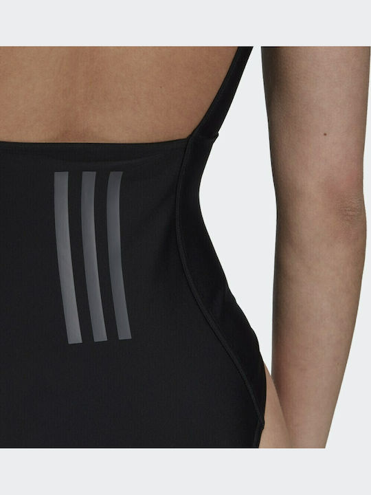 Iconisea 3-Stripes Costum De Baie Întreg Sport Cu Burete Detașabil Negru