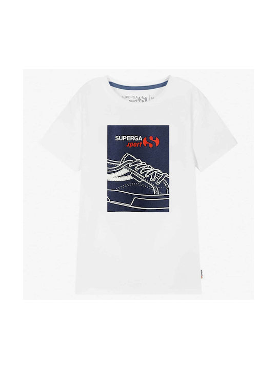 Superga Tricou pentru copii Alb