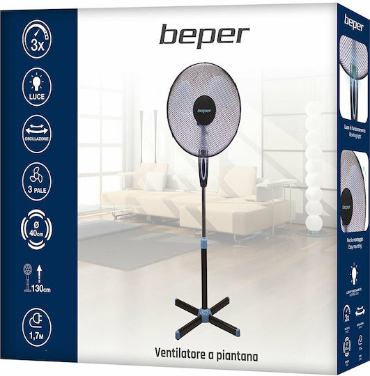 Beper Ventilator Sockel 35W Lüfterdurchmesser 40cm Schwarzer