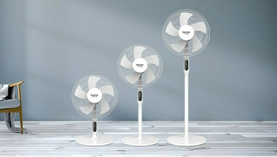 Taurus Ice Brise Ανεμιστήρας Ορθοστάτης 50W Διαμέτρου 40cm με Τηλεχειριστήριο Λευκός