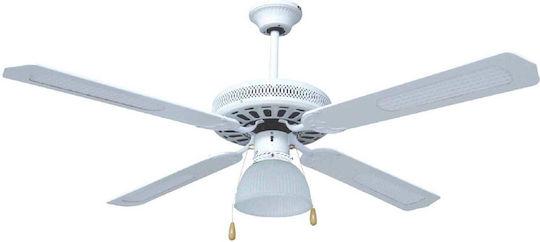 Brand 1138 Deckenventilator 132cm mit Leuchte Weiß