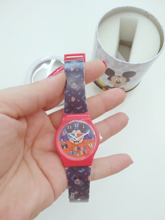 A Silver Rose Παιδικό Αναλογικό Ρολόι Mickey Mouse Μπλε