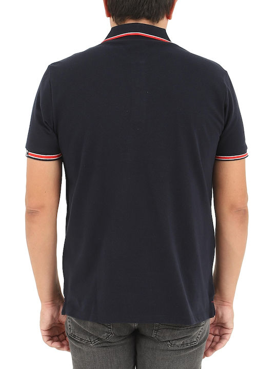 Beverly Hills Polo Club Men's Short Sleeve Blouse Polo Navy Blue