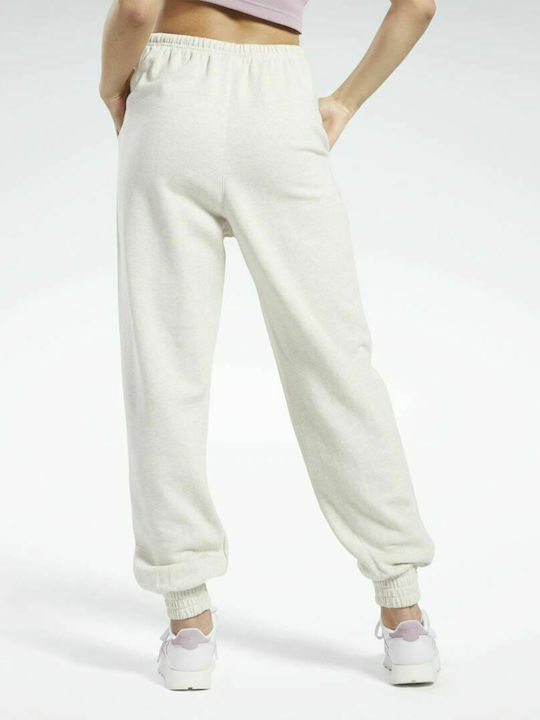 Reebok Classics French Terry Women's High Waist Jogger Sweatpants Classic White Mel