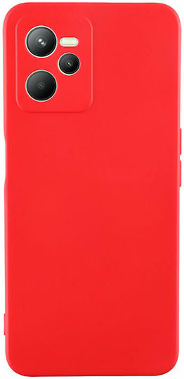 Idol 1991 Velvet Umschlag Rückseite Silikon Rot (Realme C35)