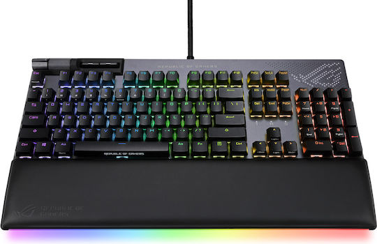 Asus ROG Strix Flare II Animate Tastatură Mecanică de Gaming cu ROG NX Red întrerupătoare și iluminare RGB Gunmetal